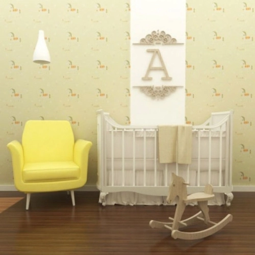 Papel de Parede Infantil Amarelo Lavável 10,00 x 0,53 m (Bambini Quattro) Produto Papel de Parede Infantil Amarelo Lavável 10,00 x 0,53 m (Bambini Quattro)