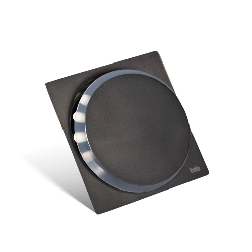 Ralo Click Inteligente de Banheiro 10x10 cm (Inox Grafite Fosco)