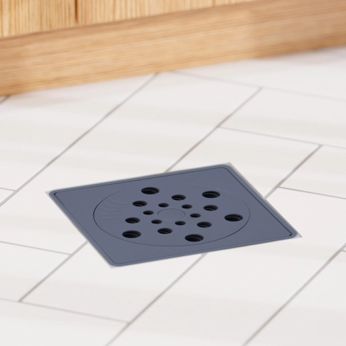 Produto Ralo Seco Sifonado com Fecho 10x10 cm (Cinza)