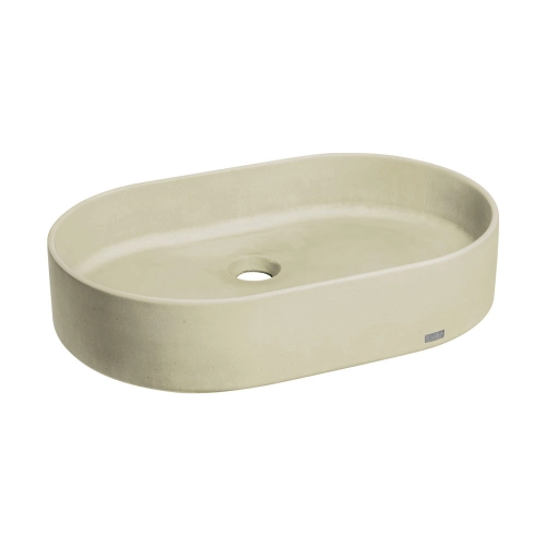 Cuba de Banheiro Concreto Apoio Elipse 55 cm (Lotus Travertino) Produto Cuba de Banheiro Concreto Apoio Elipse 55 cm (Lotus Travertino)
