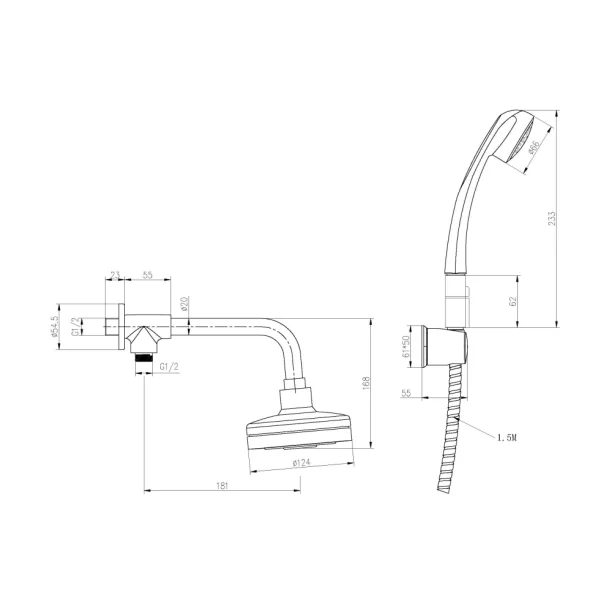 Produto Ducha Auto Limpante Redonda 12 cm de Parede com Desviador (Gutta Dourada)