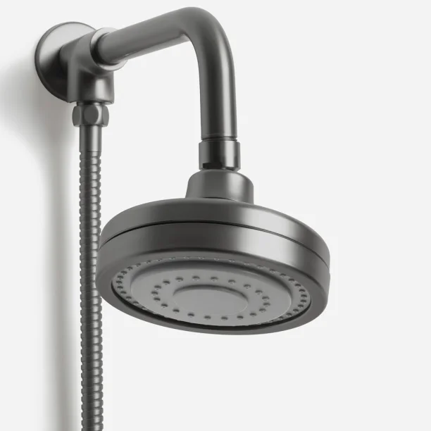 Ducha Auto Limpante Redonda 12 cm de Parede com Desviador (Gutta Grafite Fosca) - Outlet Produto Ducha Auto Limpante Redonda 12 cm de Parede com Desviador (Gutta Grafite Fosca) - Outlet