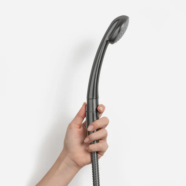 Ducha Auto Limpante Redonda 12 cm de Parede com Desviador (Gutta Grafite Fosca) - Outlet Produto Ducha Auto Limpante Redonda 12 cm de Parede com Desviador (Gutta Grafite Fosca) - Outlet