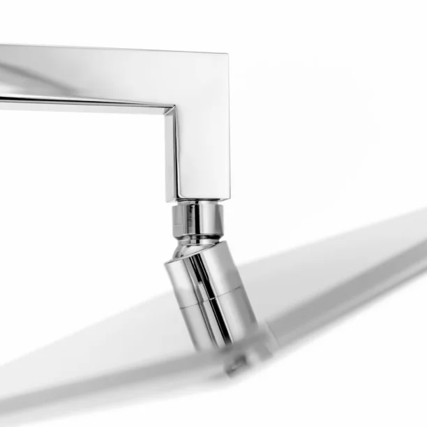 Ducha de Inox Quadrada 20x20 cm de Parede (Cromada) - Outlet Produto Ducha de Inox Quadrada 20x20 cm de Parede (Cromada) - Outlet