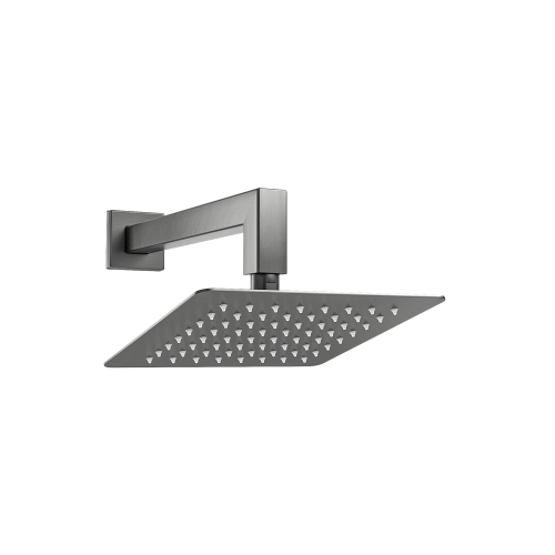 Ducha de Inox Quadrada 20x20 cm de Parede (Grafite Fosca)