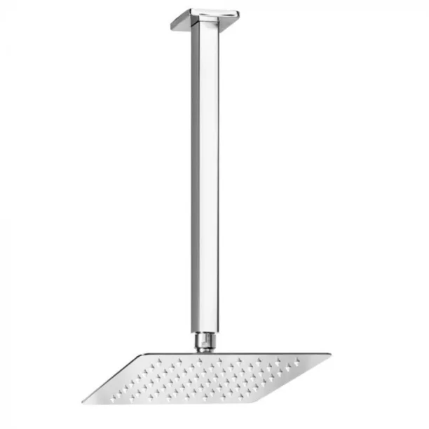 Ducha de Inox Quadrada 20x20 cm de Teto (Cromada) - Outlet Produto Ducha de Inox Quadrada 20x20 cm de Teto (Cromada) - Outlet