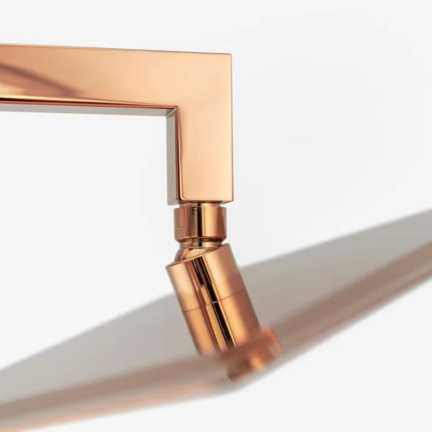 Ducha de Inox Quadrada 30x30 cm de Parede (Rosé Gold) - Outlet Produto Ducha de Inox Quadrada 30x30 cm de Parede (Rosé Gold) - Outlet