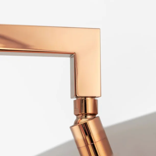 Ducha de Inox Quadrada 30x30 cm de Parede (Rosé Gold) - Outlet Produto Ducha de Inox Quadrada 30x30 cm de Parede (Rosé Gold) - Outlet