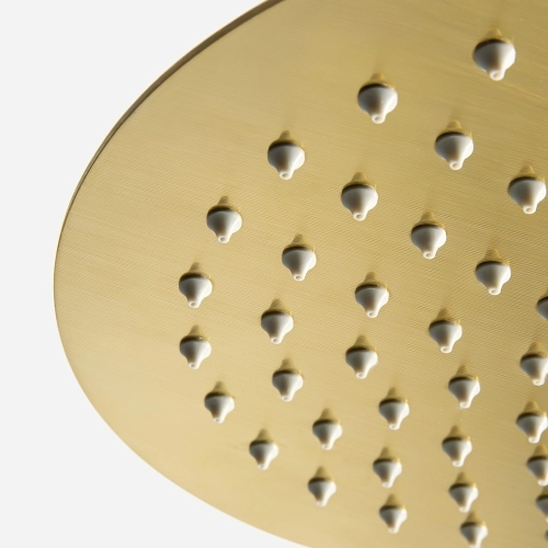 Produto Ducha de Inox Redonda 20 cm de Parede (Dourada Fosca)