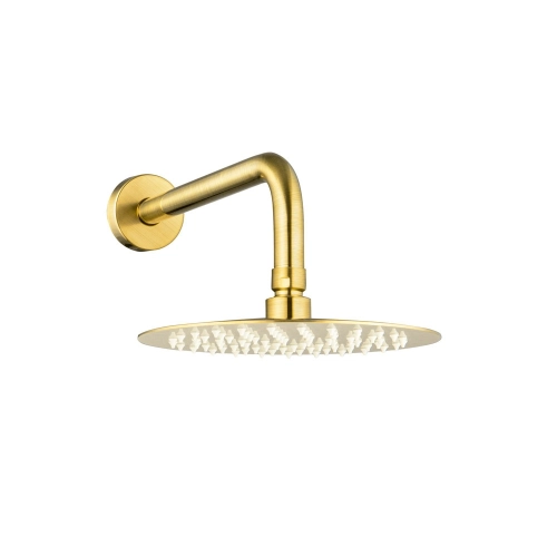 Produto Ducha de Inox Redonda 20 cm de Parede (Dourada Fosca)
