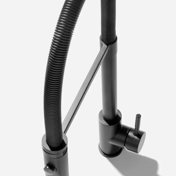 Produto Torneira Monocomando Gourmet de Cozinha Inox (Capri Preta Fosca) - outlet