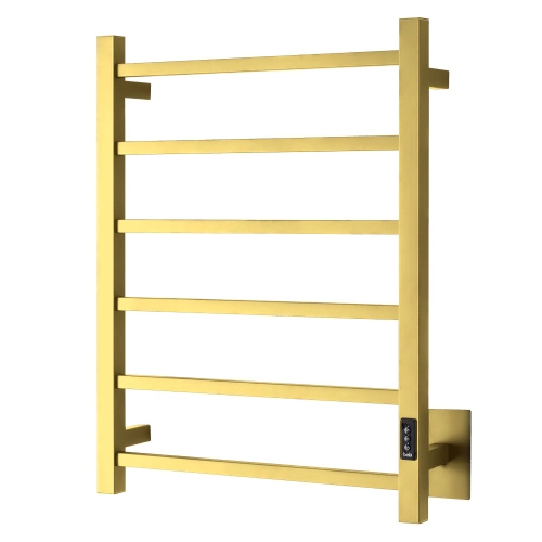 Toalheiro T&eacute;rmico 6 Barras Quadrado (Bardi Dourado)