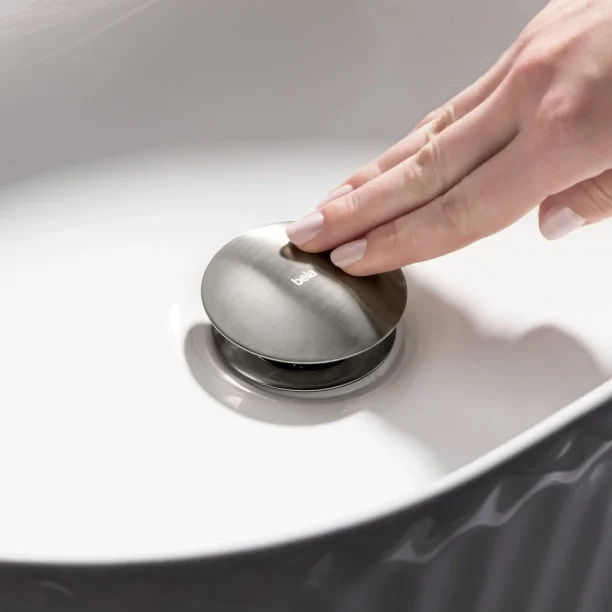 Válvula Click de Inox para Cubas (Escovada) - Outlet Produto Válvula Click de Inox para Cubas (Escovada) - Outlet