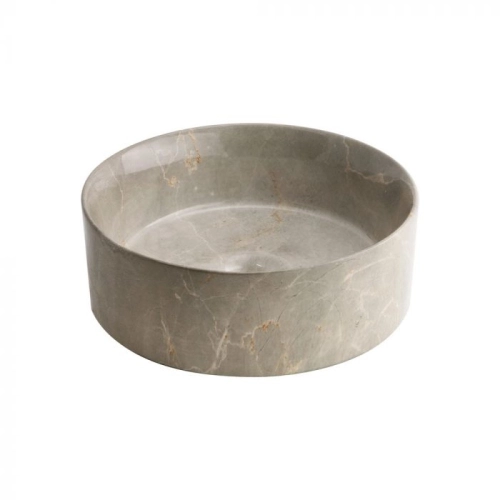 Cuba de Banheiro Lou&ccedil;a Apoio Redonda 31 cm (Zara M&aacute;rmore Bronze Armani)