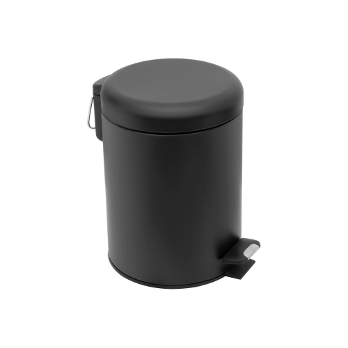 Lixeira Redonda com Pedal 5 Litros (Preta Fosca) - Outlet Produto Lixeira Redonda com Pedal 5 Litros (Preta Fosca) - Outlet