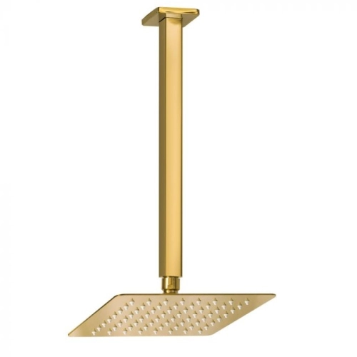 Ducha de Inox Quadrada 20x20 cm de Teto (Dourada)