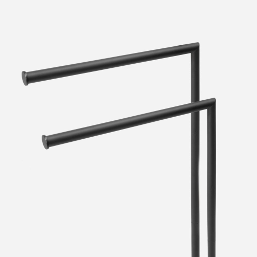 Toalheiro de Piso em Inox com Base de Mármore (Rizzi Preto Fosco) Produto Toalheiro de Piso em Inox com Base de Mármore (Rizzi Preto Fosco)