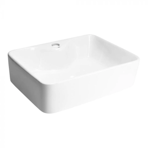 Cuba de Banheiro Lou&ccedil;a Apoio Retangular 48 cm (Roma Branca)