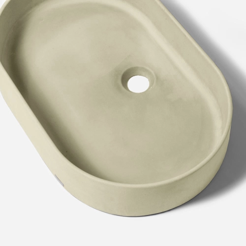 Cuba de Banheiro Concreto Apoio Elipse 55 cm (Lotus Travertino) Produto Cuba de Banheiro Concreto Apoio Elipse 55 cm (Lotus Travertino)