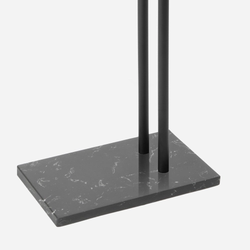 Toalheiro de Piso em Inox com Base de Mármore (Rizzi Preto Fosco) Produto Toalheiro de Piso em Inox com Base de Mármore (Rizzi Preto Fosco)