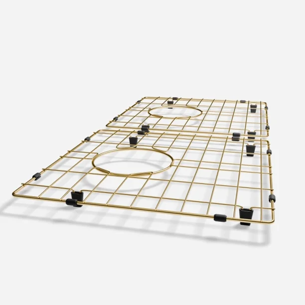 Grade Aramada Inox para Cuba Dupla 35x34 cm (Dourada | Ouro Fosca) Produto Grade Aramada Inox para Cuba Dupla 35x34 cm (Dourada | Ouro Fosca)