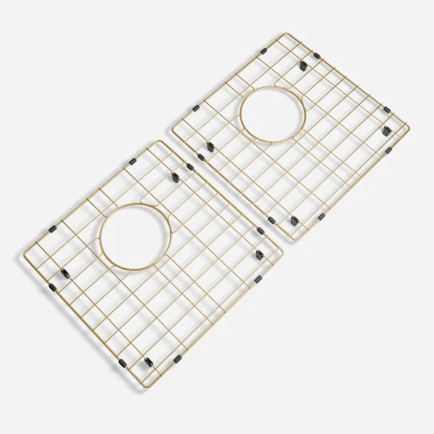Grade Aramada Inox para Cuba Dupla 35x34 cm (Dourada | Ouro Fosca) Produto Grade Aramada Inox para Cuba Dupla 35x34 cm (Dourada | Ouro Fosca)
