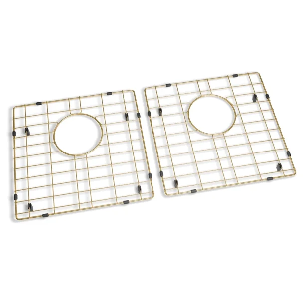 Grade Aramada Inox para Cuba Dupla 35x34 cm (Dourada | Ouro Fosca) Produto Grade Aramada Inox para Cuba Dupla 35x34 cm (Dourada | Ouro Fosca)