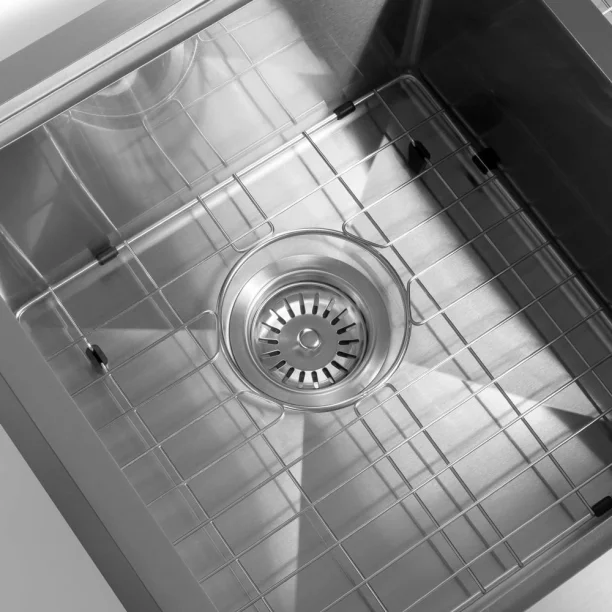 Grade Aramada Inox para Cuba Dupla 35x34 cm (Escovada) Produto Grade Aramada Inox para Cuba Dupla 35x34 cm (Escovada)