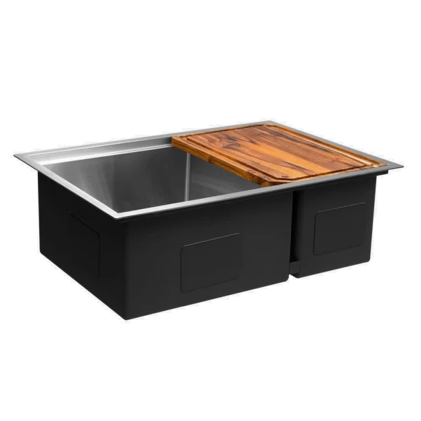 Kit Cuba Dupla Workstation Inox com Acessórios (Kai Escovada) Produto Kit Cuba Dupla Workstation Inox com Acessórios (Kai Escovada)