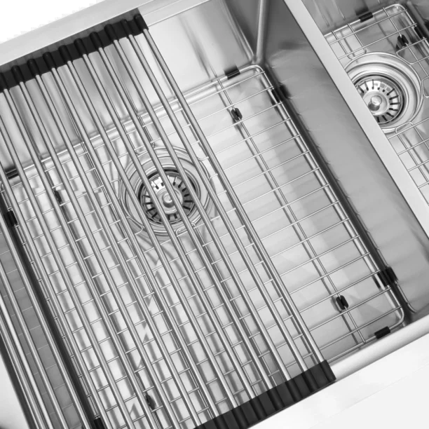 Kit Cuba Dupla Workstation Inox com Acessórios (Kai Escovada) Produto Kit Cuba Dupla Workstation Inox com Acessórios (Kai Escovada)