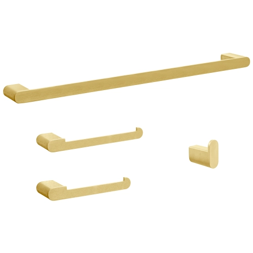 Kit de Acess&oacute;rios para Banheiro Inox (Picasso Ouro Fosco)