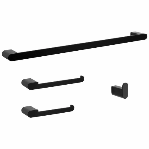 Produto Kit de Acessórios para Banheiro Inox (Picasso Preto Fosco)