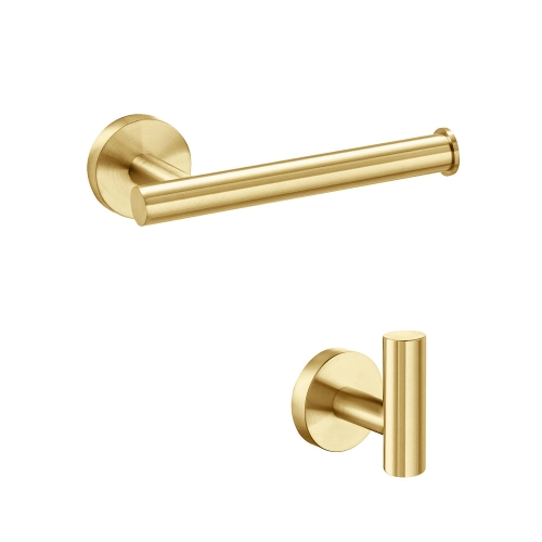 Kit de Acess&oacute;rios para Lavabo Inox (Tarsila Ouro Fosco)