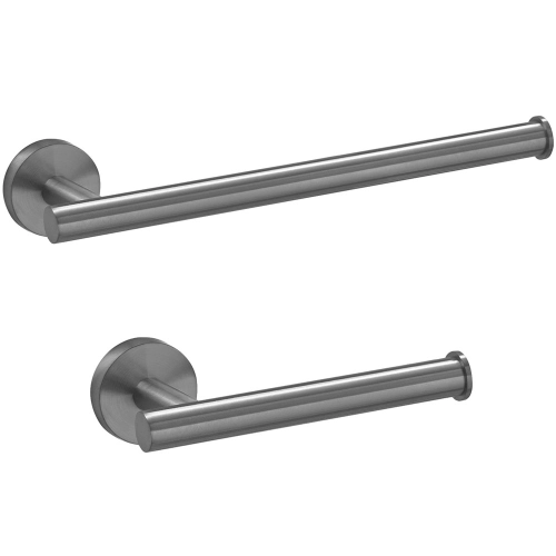 Produto Kit de Acessórios para Lavabo Top Inox (Tarsila Grafite Fosco)