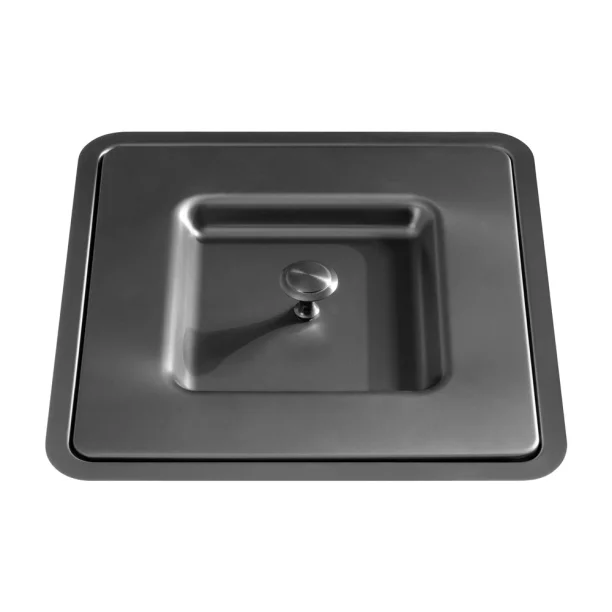 Lixeira Embutida de Cozinha Inox Quadrada 5 Litros (Ryo Grafite Fosca) Produto Lixeira Embutida de Cozinha Inox Quadrada 5 Litros (Ryo Grafite Fosca)