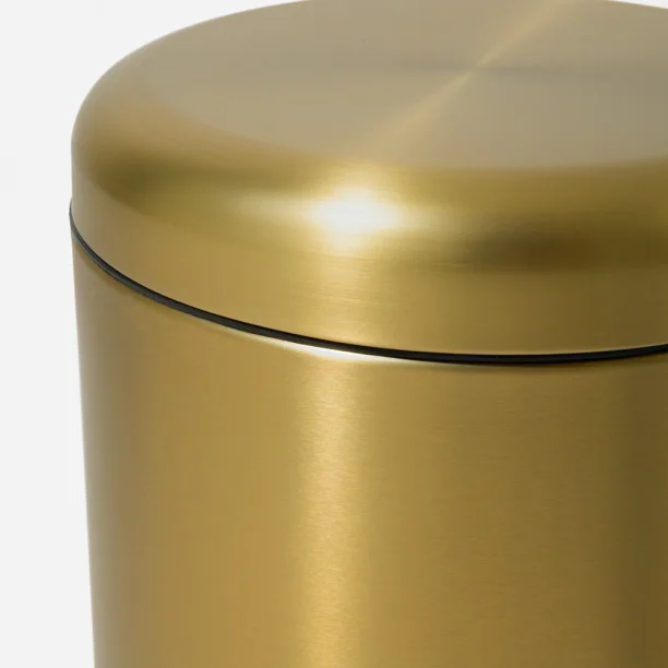 Lixeira Inox Redonda com Pedal 12 Litros (Ouro Fosca) Produto Lixeira Inox Redonda com Pedal 12 Litros (Ouro Fosca)