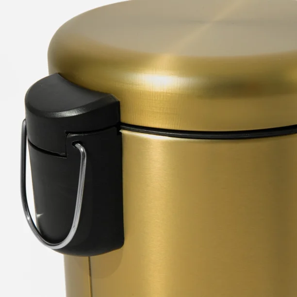 Lixeira Inox Redonda com Pedal 12 Litros (Ouro Fosca) Produto Lixeira Inox Redonda com Pedal 12 Litros (Ouro Fosca)