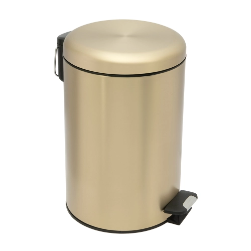 Lixeira Redonda com Pedal 12 Litros (Ouro Fosca) Produto Lixeira Redonda com Pedal 12 Litros (Ouro Fosca)