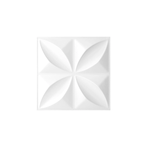 Placa 3D Mini Paris Auto Adesivo 25x25 cm (Branco)