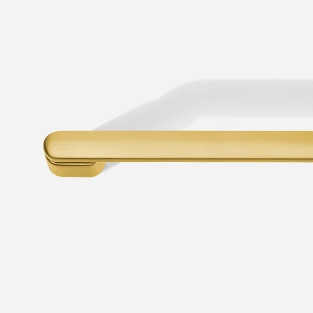 Puxador para Móvel Alça Sobrepor 160 mm Zamac (Memphis Dourado Fosco) - Outlet Produto Puxador para Móvel Alça Sobrepor 160 mm Zamac (Memphis Dourado Fosco) - Outlet