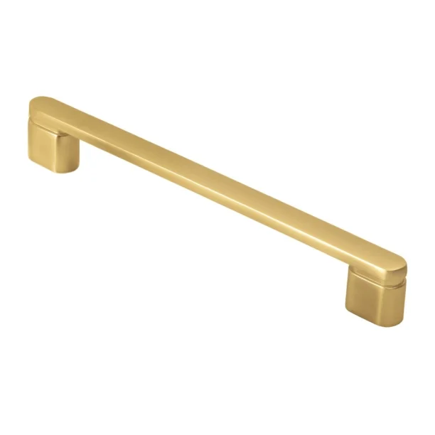 Puxador para Móvel Alça Sobrepor 160 mm Zamac (Memphis Dourado Fosco) - Outlet Produto Puxador para Móvel Alça Sobrepor 160 mm Zamac (Memphis Dourado Fosco) - Outlet