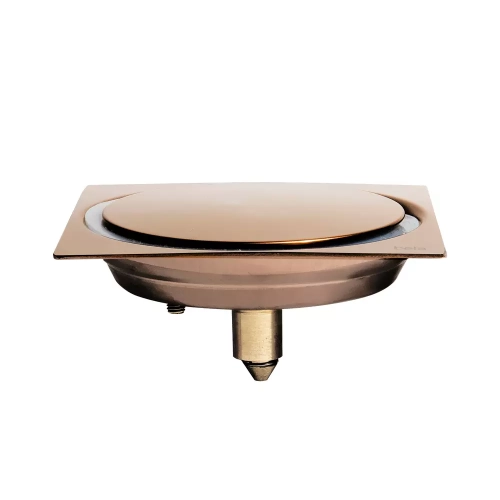 Ralo Click Inteligente de Banheiro 10x10 cm (Inox Rosé Gold) - Outlet Produto Ralo Click Inteligente de Banheiro 10x10 cm (Inox Rosé Gold) - Outlet