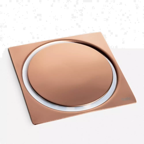 Ralo Click Inteligente de Banheiro 10x10 cm (Inox Rosé Gold) - Outlet Produto Ralo Click Inteligente de Banheiro 10x10 cm (Inox Rosé Gold) - Outlet