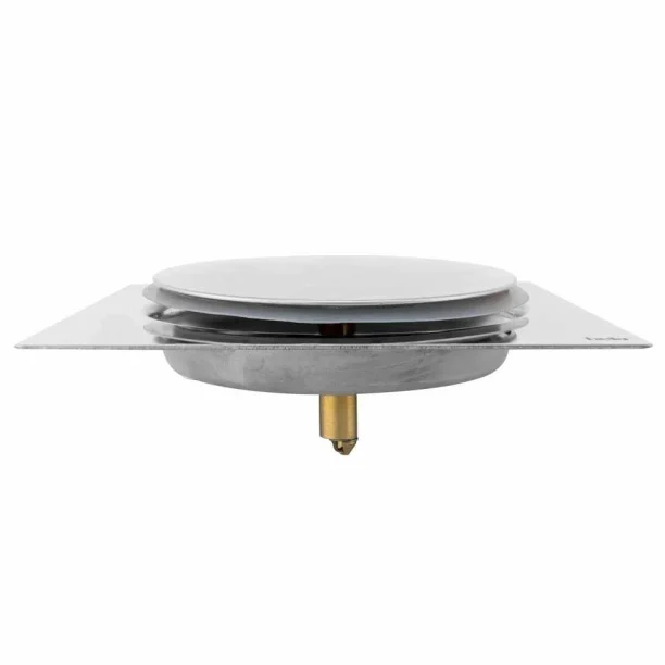 Ralo Click Inteligente de Banheiro 15x15 cm (Inox Espelhado) - Outlet Produto Ralo Click Inteligente de Banheiro 15x15 cm (Inox Espelhado) - Outlet