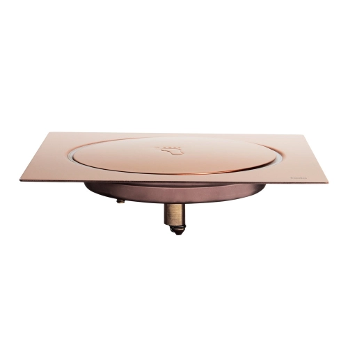 Produto Ralo Click Inteligente de Banheiro 15x15 cm (Inox Rosé Gold) - Outlet