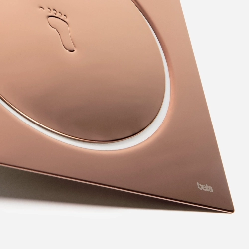 Produto Ralo Click Inteligente de Banheiro 15x15 cm (Inox Rosé Gold) - Outlet