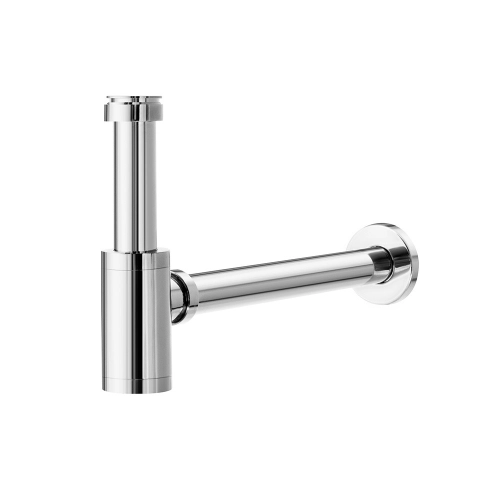 Sif&atilde;o Met&aacute;lico com Copo para Banheiro (Line Cromado)