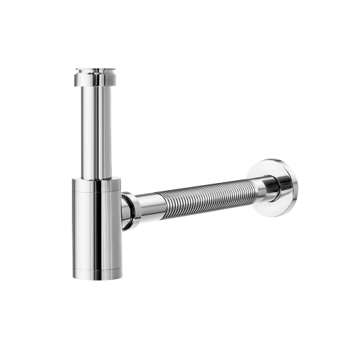 Produto Sifão Metálico Flexível com Copo para Banheiro (Line Cromado)