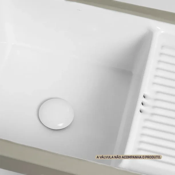 Tanque Louça de Embutir 50 cm com Esfregadeira (Sevilha Branco) Produto Tanque Louça de Embutir 50 cm com Esfregadeira (Sevilha Branco)