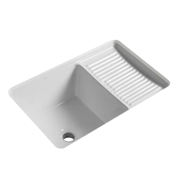 Tanque Louça de Embutir 50 cm com Esfregadeira (Sevilha Branco) Produto Tanque Louça de Embutir 50 cm com Esfregadeira (Sevilha Branco)